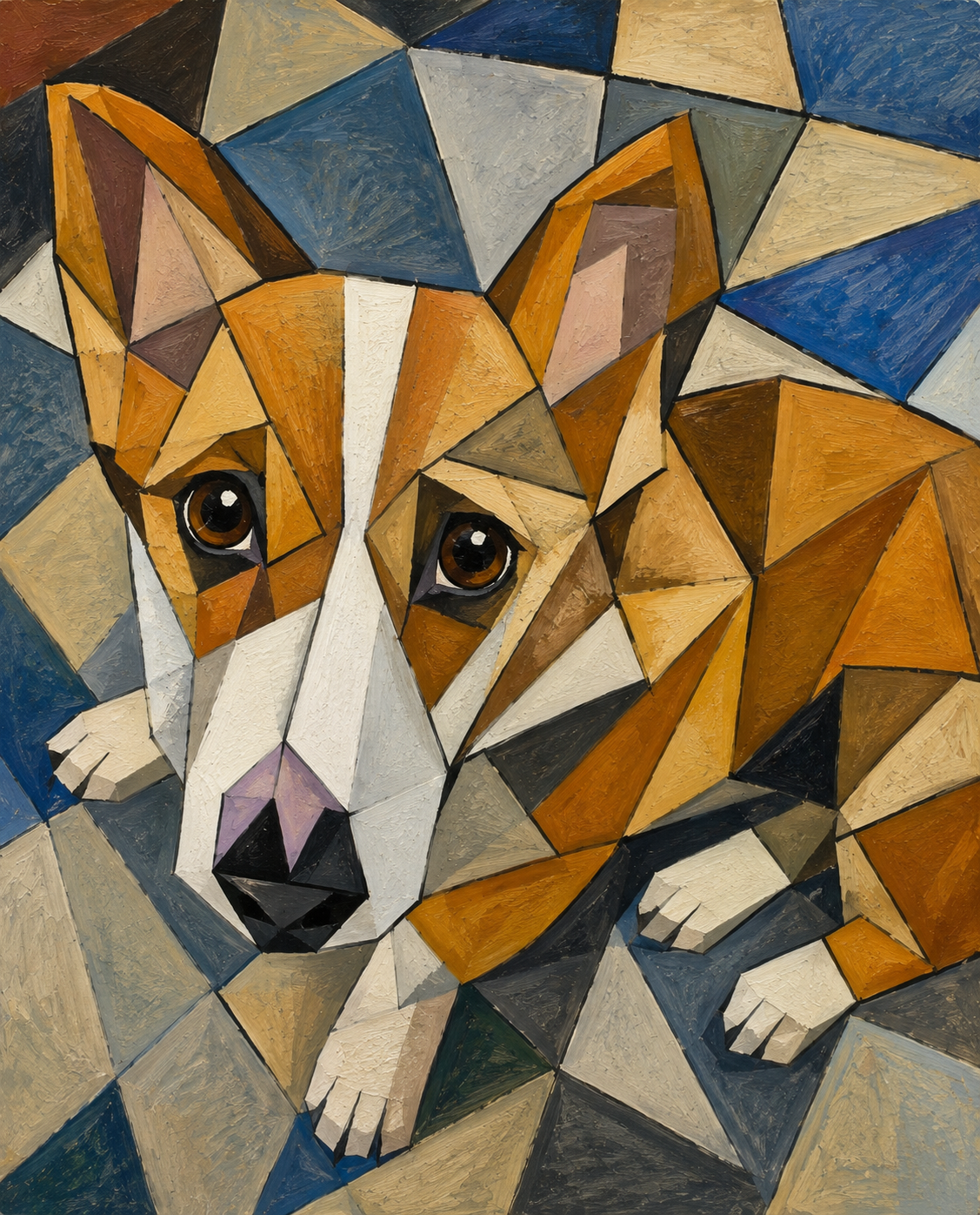 Klenny the corgi mascot, illustrated